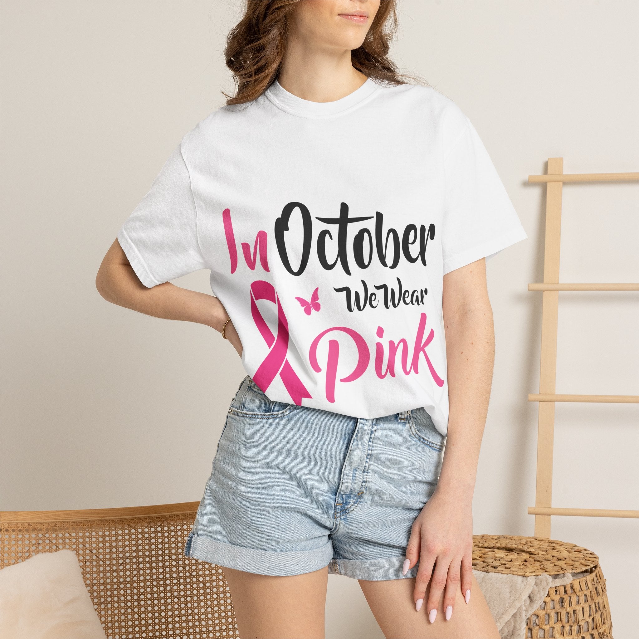 Breast Cancer Awareness T-Shirt — "In October We Wear Pink" Tee