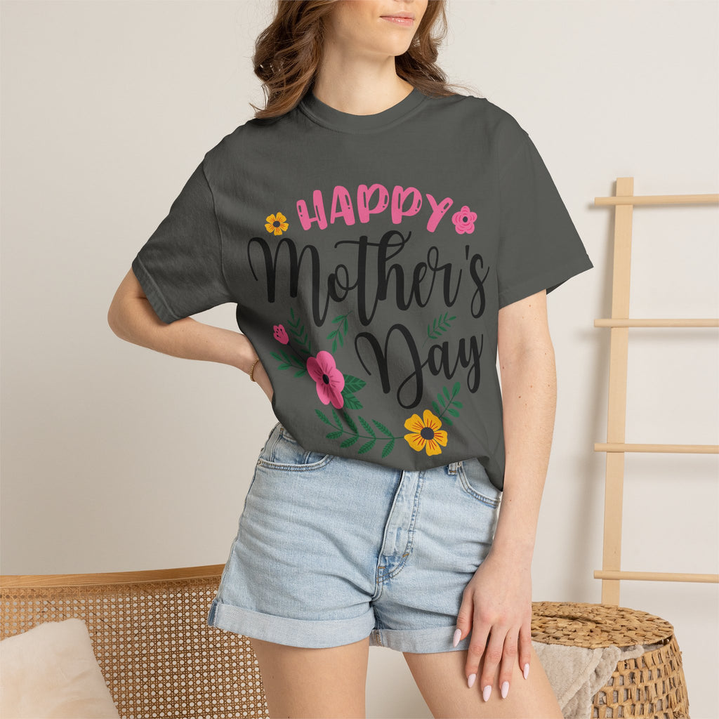 Mother's Day Floral T-Shirt — "Happy Mother's Day" Celebration Tee