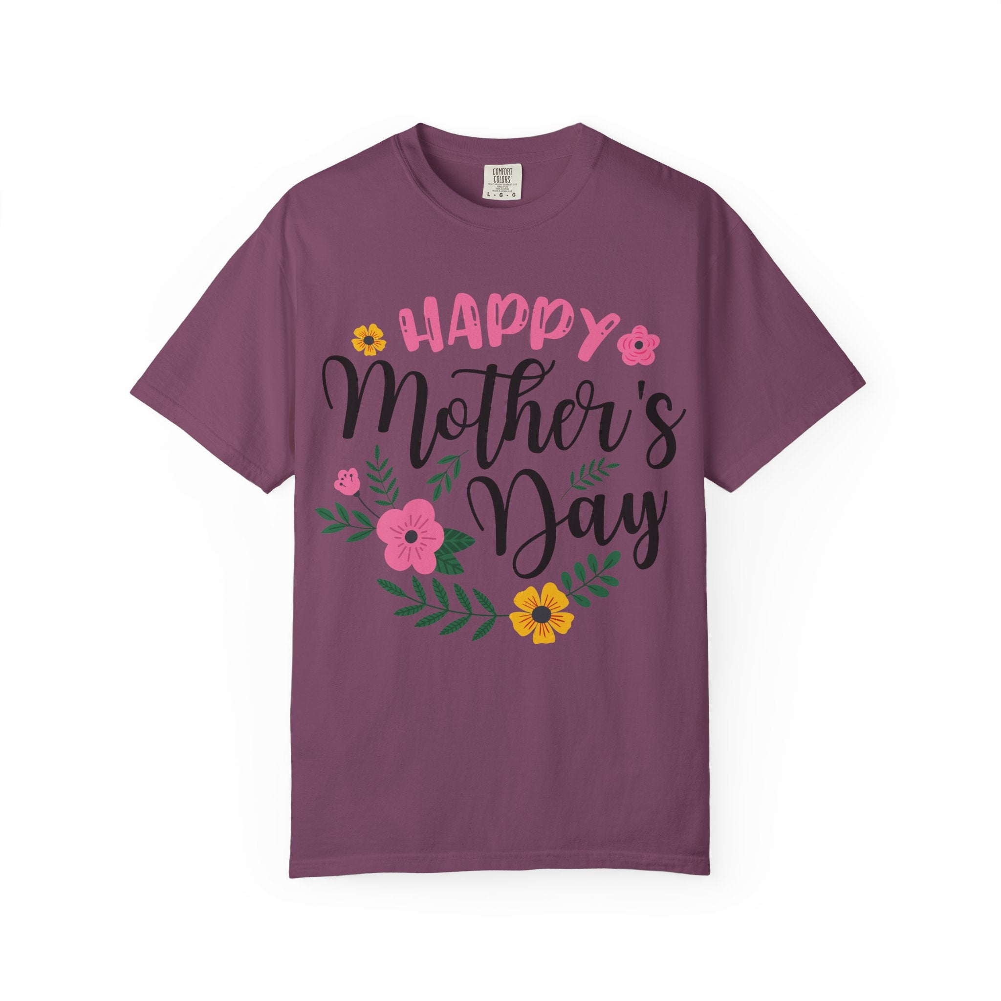 Mother's Day Floral T-Shirt — "Happy Mother's Day" Celebration Tee