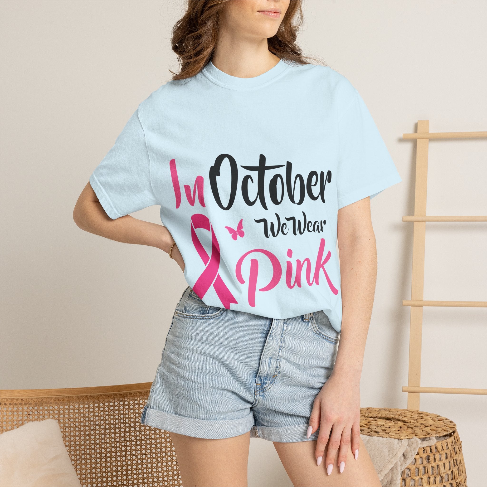 Breast Cancer Awareness T-Shirt — "In October We Wear Pink" Tee