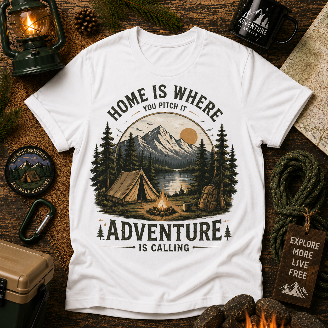 Camping Dad T-Shirt — Certified Outdoor Father Tee