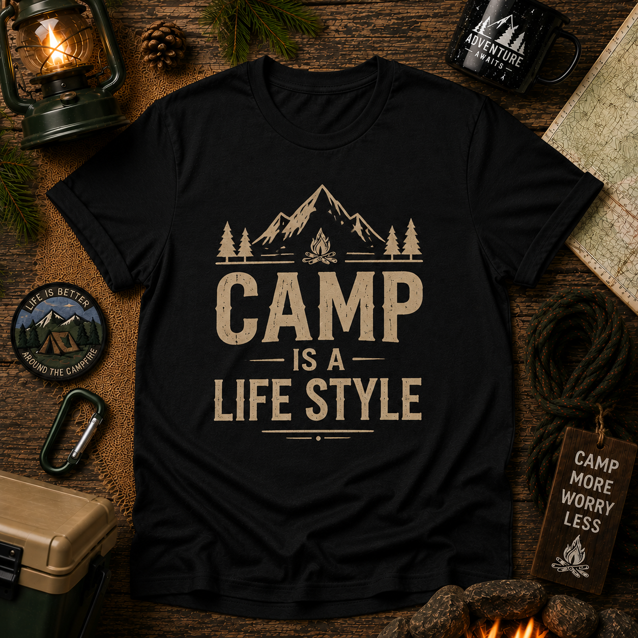 Camping Dad T-Shirt — Certified Outdoor Father Tee