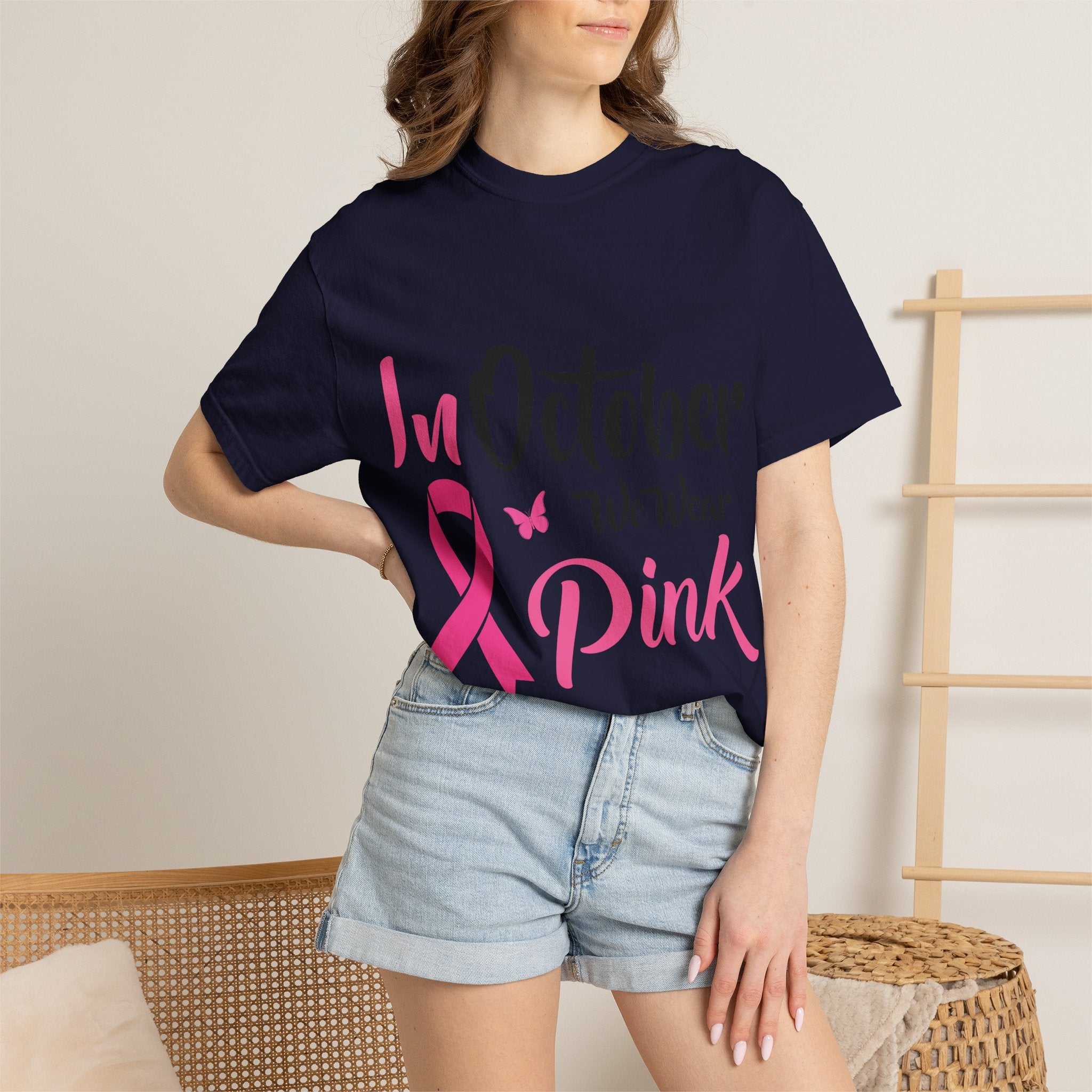 Breast Cancer Awareness T-Shirt — "In October We Wear Pink" Tee