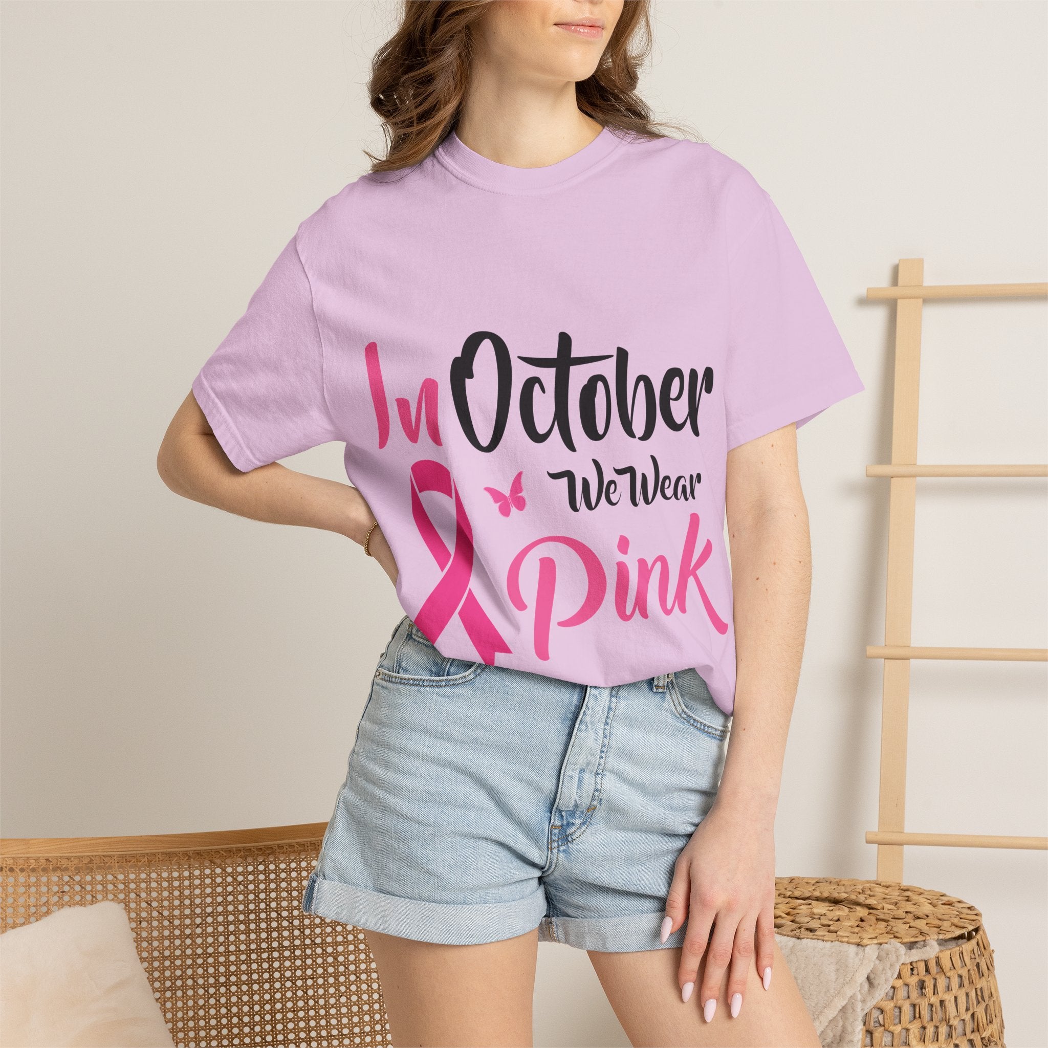 Breast Cancer Awareness T-Shirt — "In October We Wear Pink" Tee