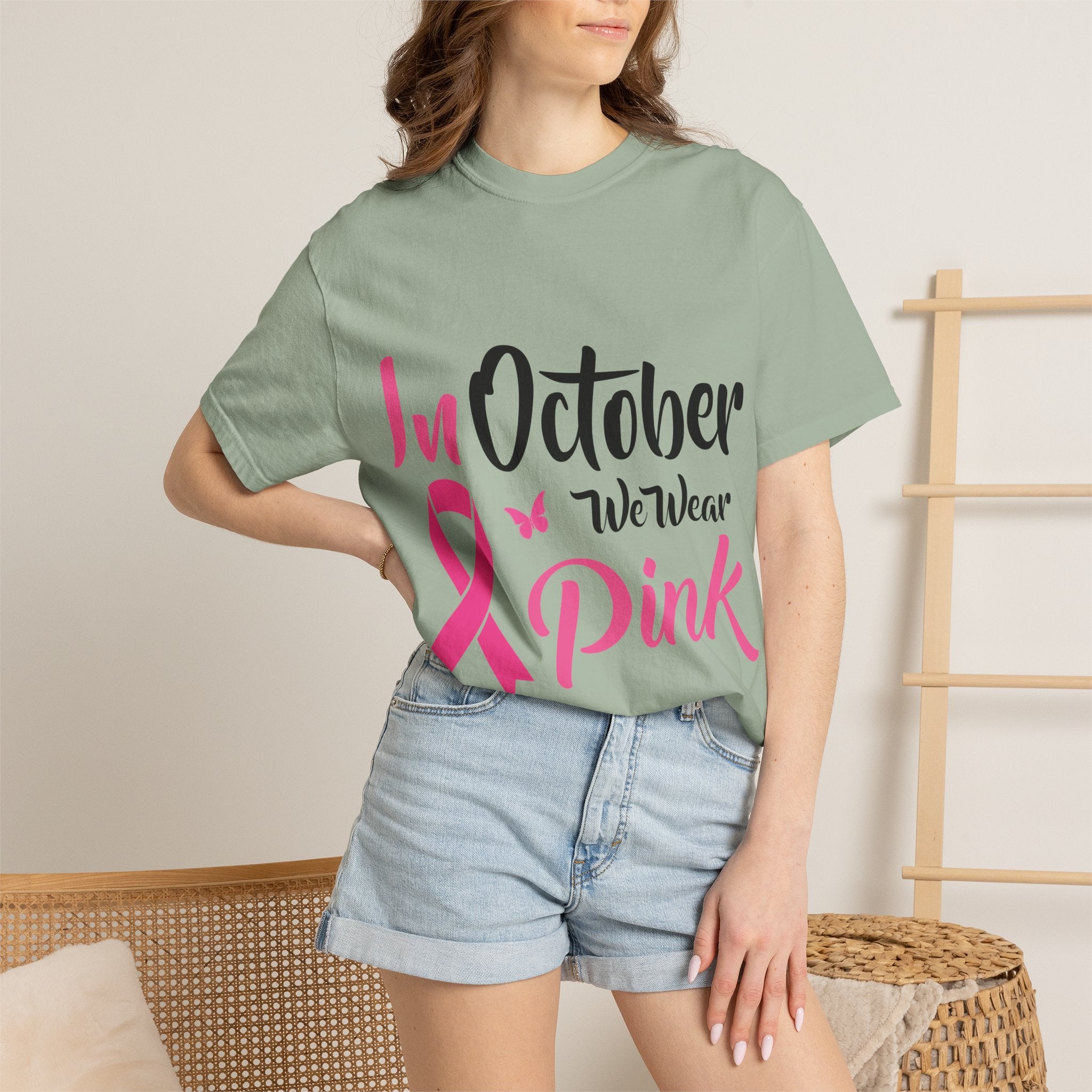 Breast Cancer Awareness T-Shirt — "In October We Wear Pink" Tee