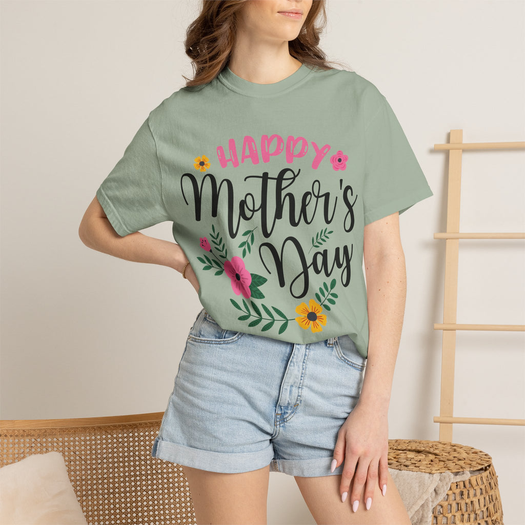 Mother's Day Floral T-Shirt — "Happy Mother's Day" Celebration Tee