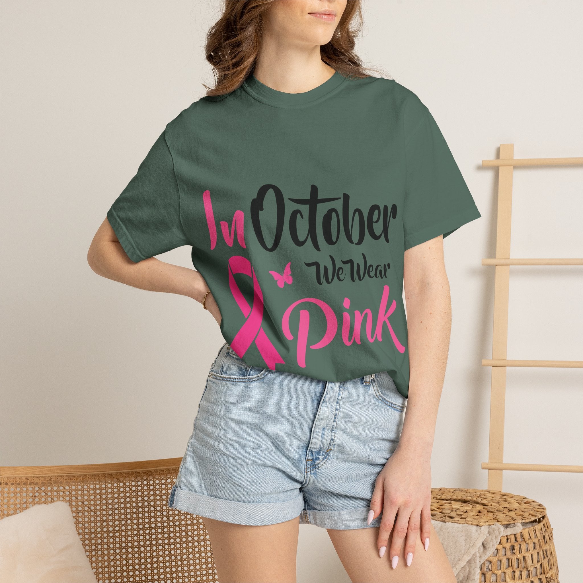 Breast Cancer Awareness T-Shirt — "In October We Wear Pink" Tee
